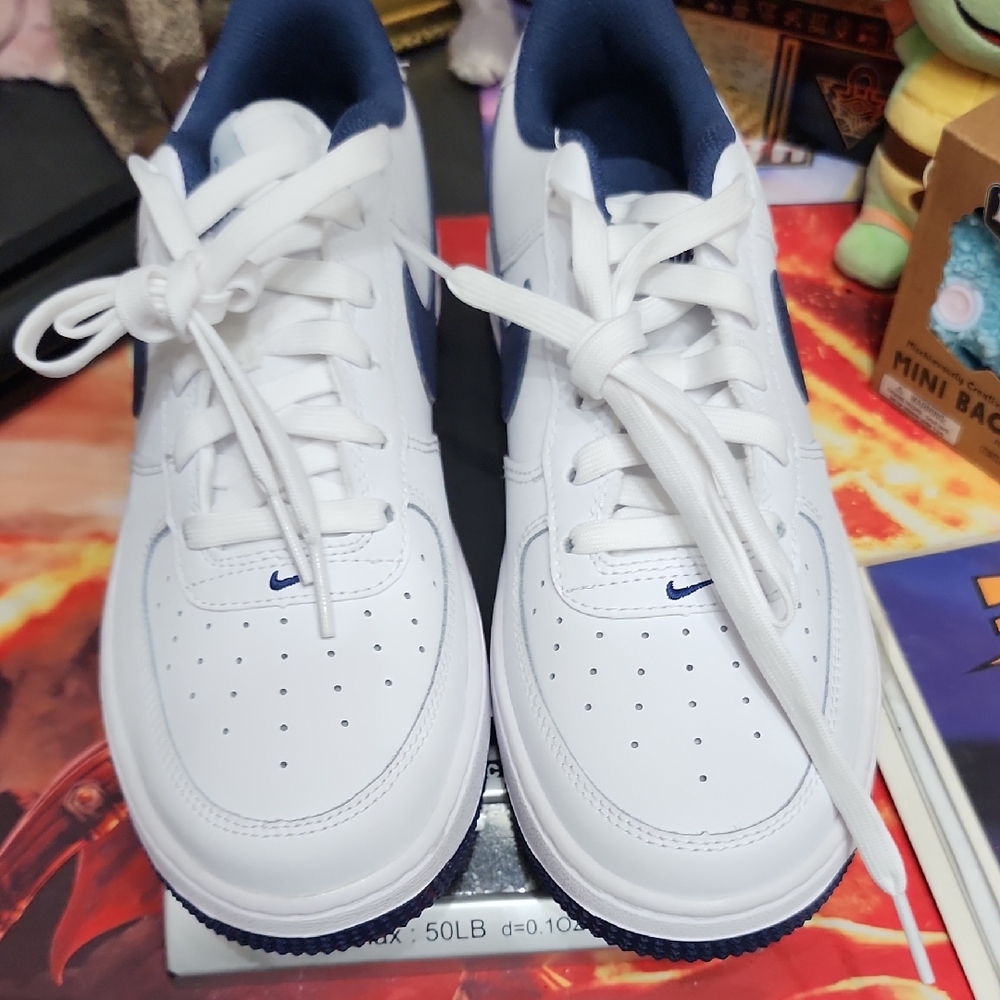 Nike White and Navy Athletic Shoes